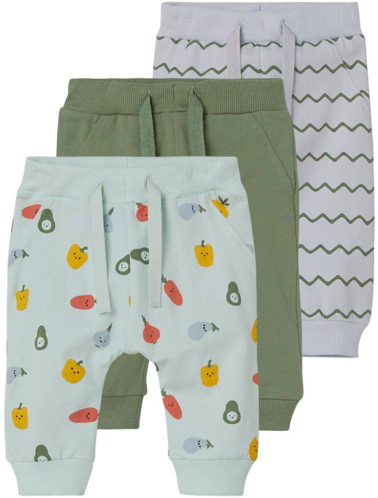 ΣΕΤ ΠΑΝΤΕΛΟΝΙΑ NAME IT 13201825 NBMDYLAN ΛΕΥΚΟ/ΧΑΚΙ 3ΤΜΧ (56 CM)-(2 ΜΗΝΩΝ) NAME IT