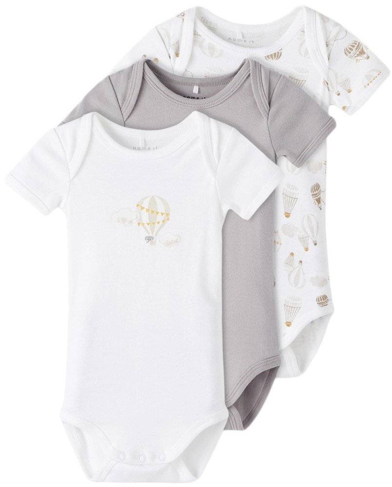 ΖΙΠΟΥΝΑΚΙΑ NAME IT 13198655 NBNBODY BALLOON ΛΕΥΚΟ/ΓΚΡΙ ΜΕΛΑΝΖΕ 3ΤΜΧ (50 CM)-(1 ΜΗΝΟΣ) NAME IT