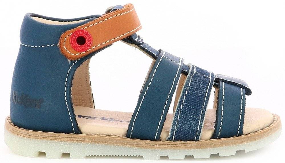 ΠΕΔΙΛΑ KICKERS NOOPI 784396 ΣΚΟΥΡΟ ΜΠΛΕ/ΚΑΜΕΛ (EU:24) KICKERS