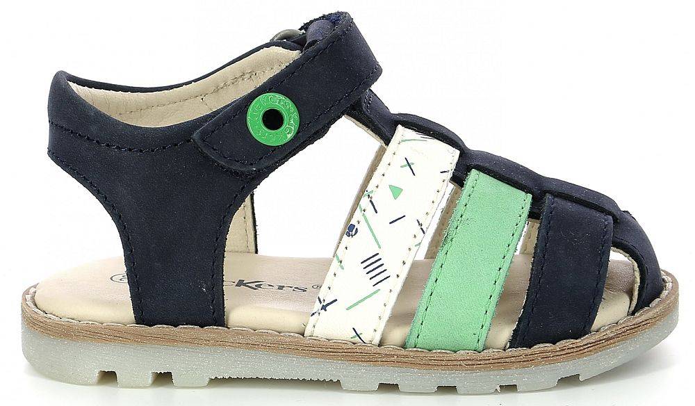 ΠΑΠΟΥΤΣΟΠΕΔΙΛΑ KICKERS NONOSTI 895191 ΣΚΟΥΡΟ ΜΠΛΕ/ΠΡΑΣΙΝΟ (EU:21) KICKERS