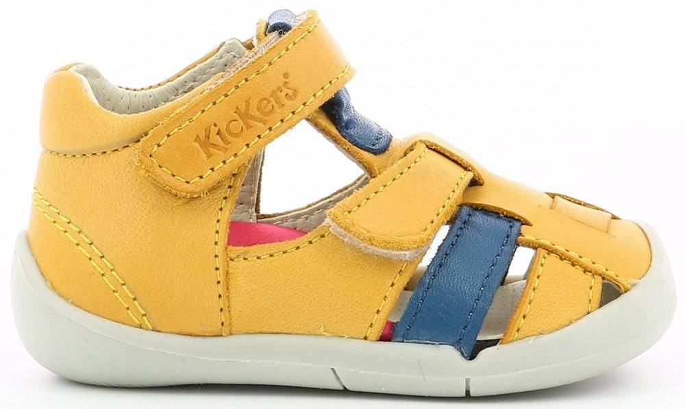 ΠΑΠΟΥΤΣΟΠΕΔΙΛΑ KICKERS WASABOU 858390 ΚΙΤΡΙΝΟ/ΜΠΛΕ (EU:19) KICKERS