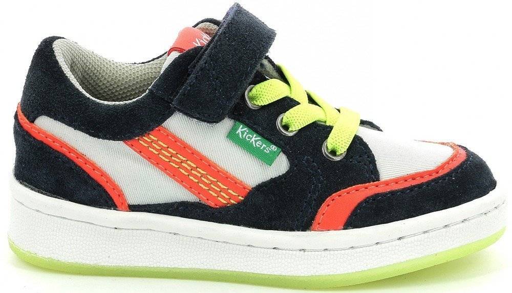 SNEAKERS KICKERS BISCKUIT 858804 ΣΚΟΥΡΟ ΜΠΛΕ/ΓΚΡΙ/ΠΟΡΤΟΚΑΛΙ (EU:22)
