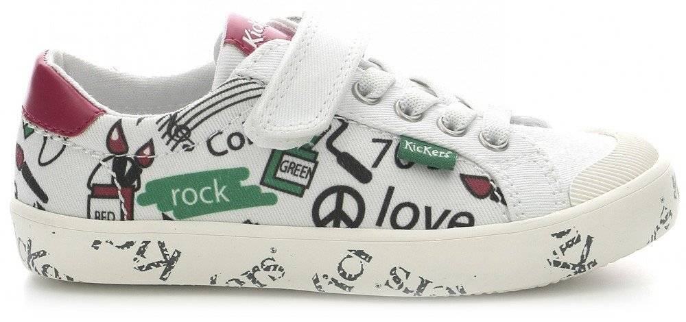 SNEAKERS KICKERS GODY 860862 ΛΕΥΚΟ/ΚΟΚΚΙΝΟ/ΠΡΑΣΙΝΟ (EU:31)
