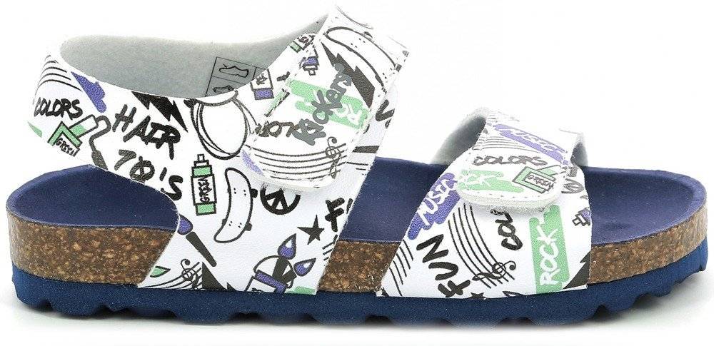 ΣΑΝΔΑΛΙΑ KICKERS SUMMERKRO 785458 ΛΕΥΚΟ/ΠΟΛΥΧΡΩΜΟ (EU:20)