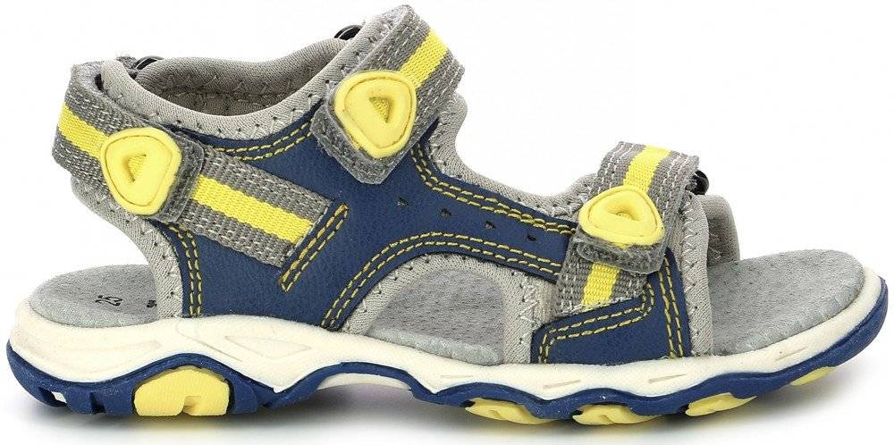 ΣΑΝΔΑΛΙΑ KICKERS KIWI 558522 ΣΚΟΥΡΟ ΜΠΛΕ/ΚΙΤΡΙΝΟ (EU:30)