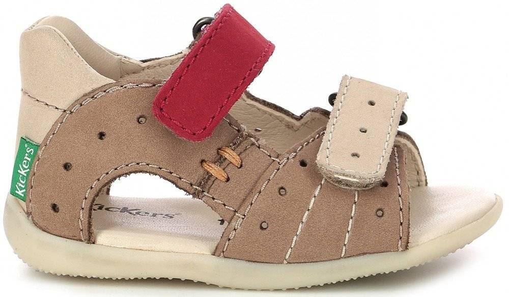 ΠΕΔΙΛΑ KICKERS BOPING-2 785405 ΜΠΕΖ/ΚΟΚΚΙΝΟ (EU:23)