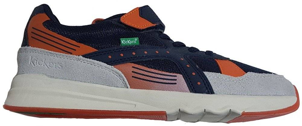 SNEAKERS KICKERS KAOK 894920 ΓΚΡΙ/ΜΠΛΕ/ΠΟΡΤΟΚΑΛΙ (EU:37)