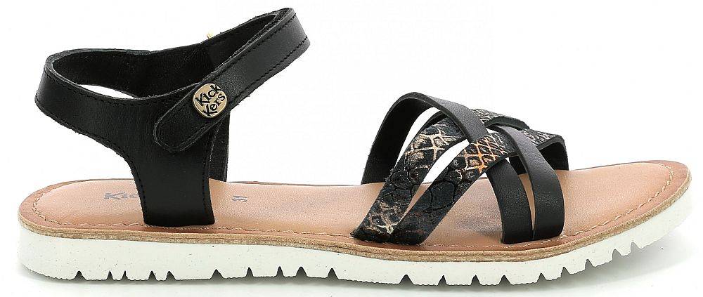 ΠΕΔΙΛΑ KICKERS BETTERNEW 858654 ΜΑΥΡΟ ΚΡΟΚΟ ΜΕΤΑΛΛΙΖΕ (EU:38)