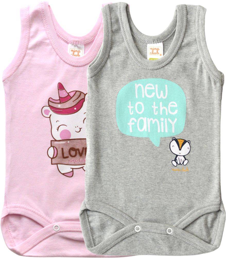 NINA CLUB ΖΙΠΟΥΝΑΚΙΑ NINA CLUB 28 ΓΚΡΙ ΜΕΛΑΝΖΕ/ΡΟΖ 2ΤΜΧ (62 CM)-(3-6 ΜΗΝΩΝ)