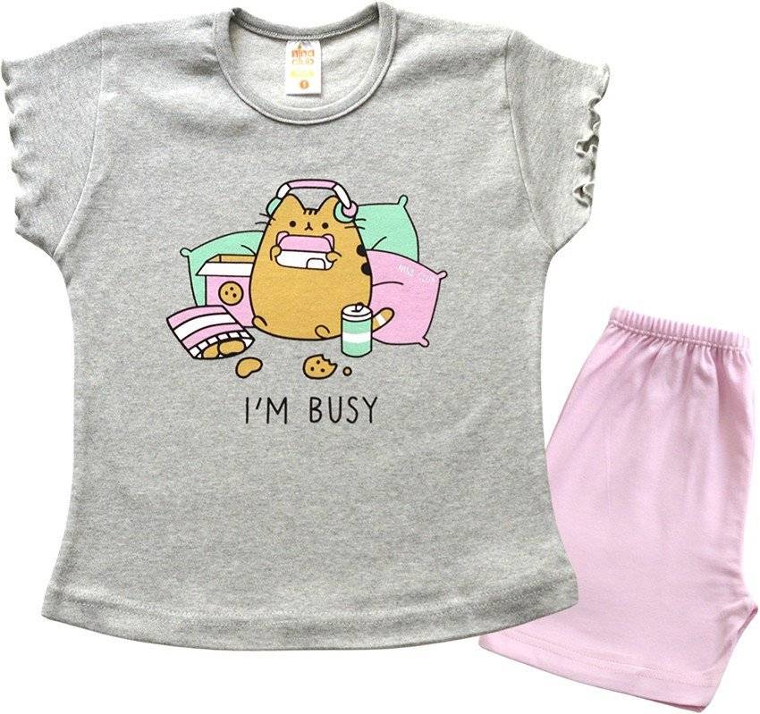 ΠΥΤΖΑΜΕΣ NINA CLUB 150 ΓΚΡΙ ΜΕΛΑΝΖΕ/ΡΟΖ (98-104CM)-(3 ΕΤΩΝ) NINA CLUB