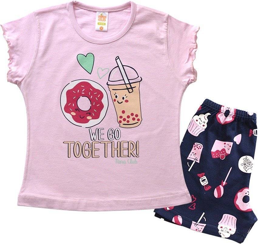 ΠΥΤΖΑΜΕΣ NINA CLUB 152 ΡΟΖ/ΣΚΟΥΡΟ ΜΠΛΕ (121-129CM)-(7 ΕΤΩΝ)