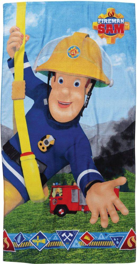 DAS HOME ΠΕΤΣΕΤΑ ΘΑΛΑΣΣΗΣ DAS HOME SAM THE FIREMAN 5848 ΜΠΛΕ/ΚΙΤΡΙΝΟ 70X140CM
