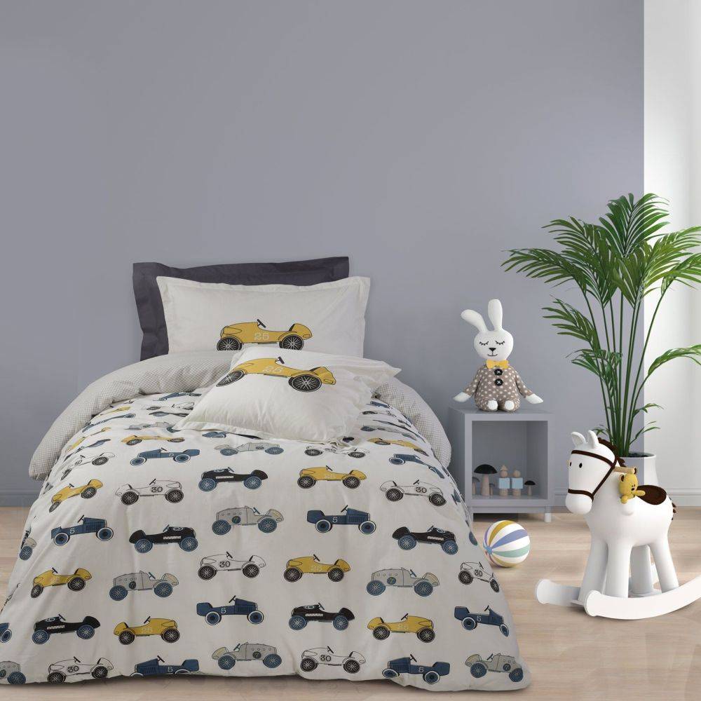 ΣΕΤ ΣΕΝΤΟΝΙΑ DAS HOME MONΑ KID 4799 ΕΚΡΟΥ/ΜΠΛΕ/ΓΚΡΙ/ΩΧΡΑ 170X250CM 4ΤΜΧ DAS HOME