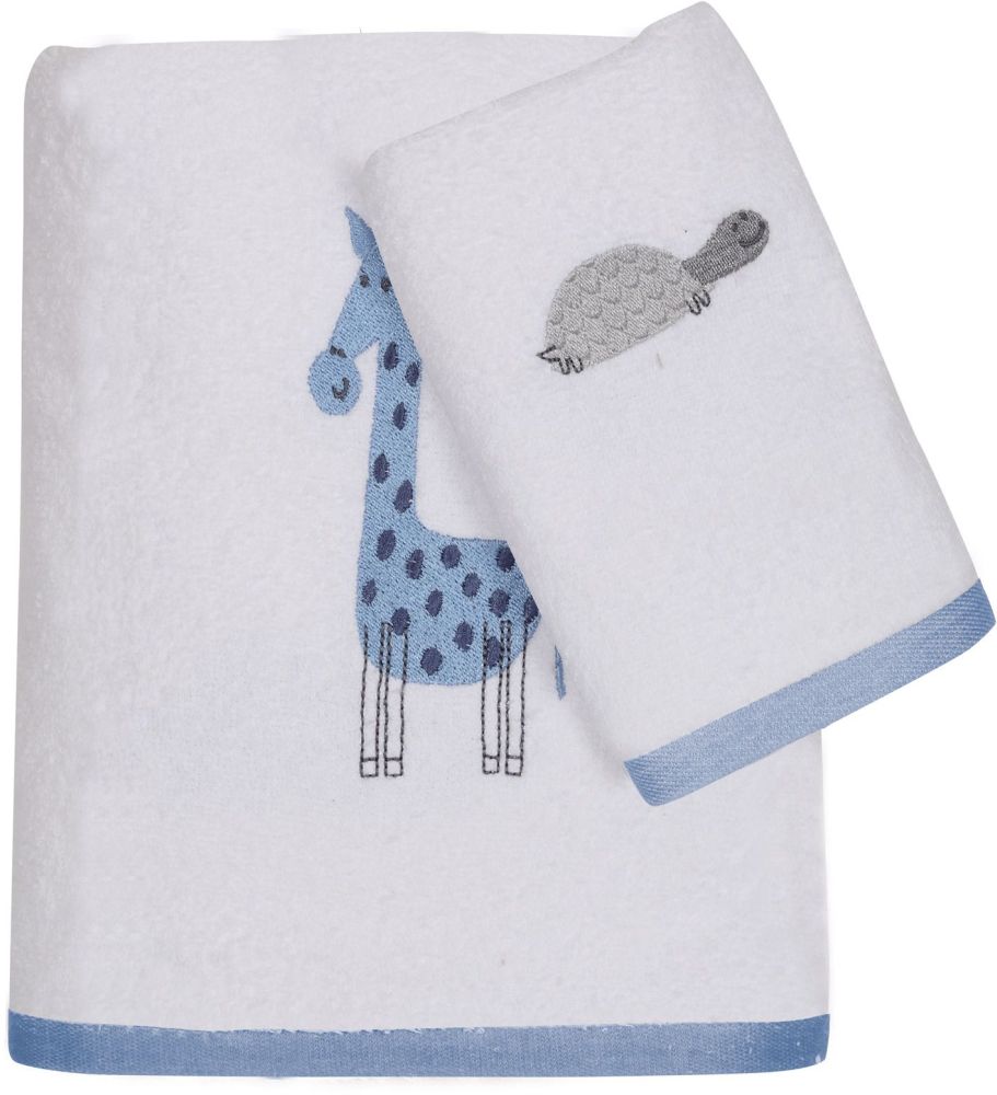 DAS HOME ΣΕΤ ΠΕΤΣΕΤΕΣ ΚΕΝΤΗΤΕΣ DAS HOME BABY FUN EMB 4810 ΛΕΥΚΟ/ΜΠΛΕ 2ΤΜΧ