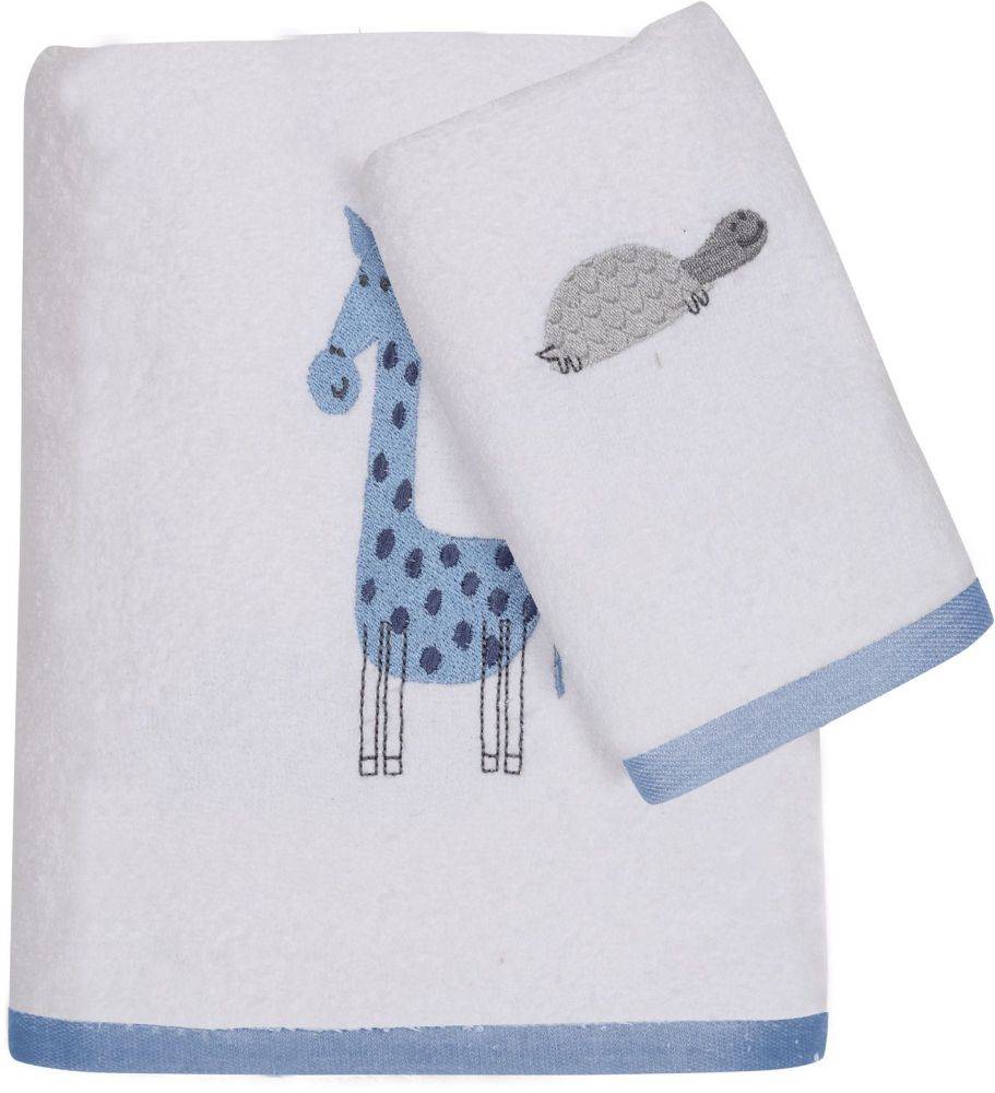 DAS HOME ΣΕΤ ΠΕΤΣΕΤΕΣ ΚΕΝΤΗΤΕΣ DAS HOME BABY FUN EMB 4810 ΛΕΥΚΟ/ΜΠΛΕ 2ΤΜΧ