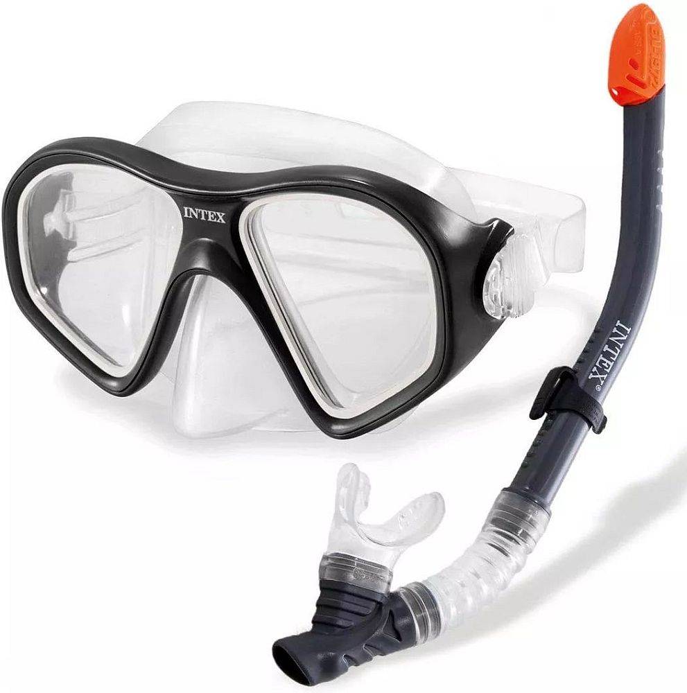 ΣΕΤ ΑΝΑΠΝΕΥΣΤΗΡΑ - ΜΑΣΚΑΣ INTEX ΜΑΥΡΟ