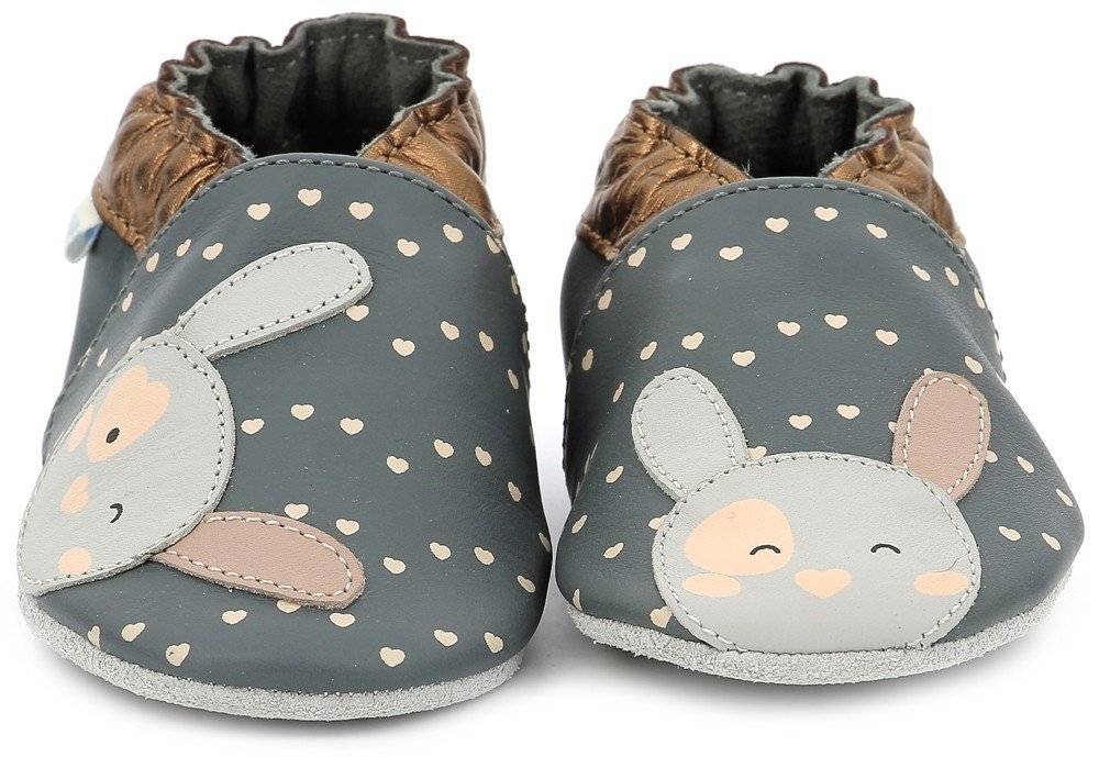 ΠΑΝΤΟΦΛΑΚΙΑ ROBEEZ GREETING RABBIT 874420 ΓΚΡΙ/ΠΕΤΡΟΛ (EU:17/18) ROBEEZ