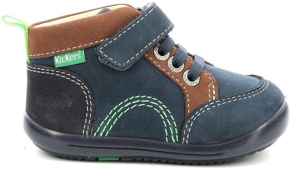 ΜΠΟΤΑΚΙ KICKERS KINOE 878670 ΣΚΟΥΡΟ ΜΠΛΕ/ΚΑΦΕ (EU:21)