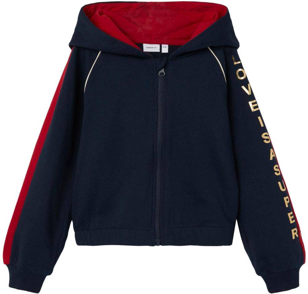 HOODIE ΜΕ ΦΕΡΜΟΥΑΡ NAME IT 13206427 NKFLIVA ΣΚΟΥΡΟ ΜΠΛΕ (134-140 CM)-(9-10 ΕΤΩΝ) NAME IT