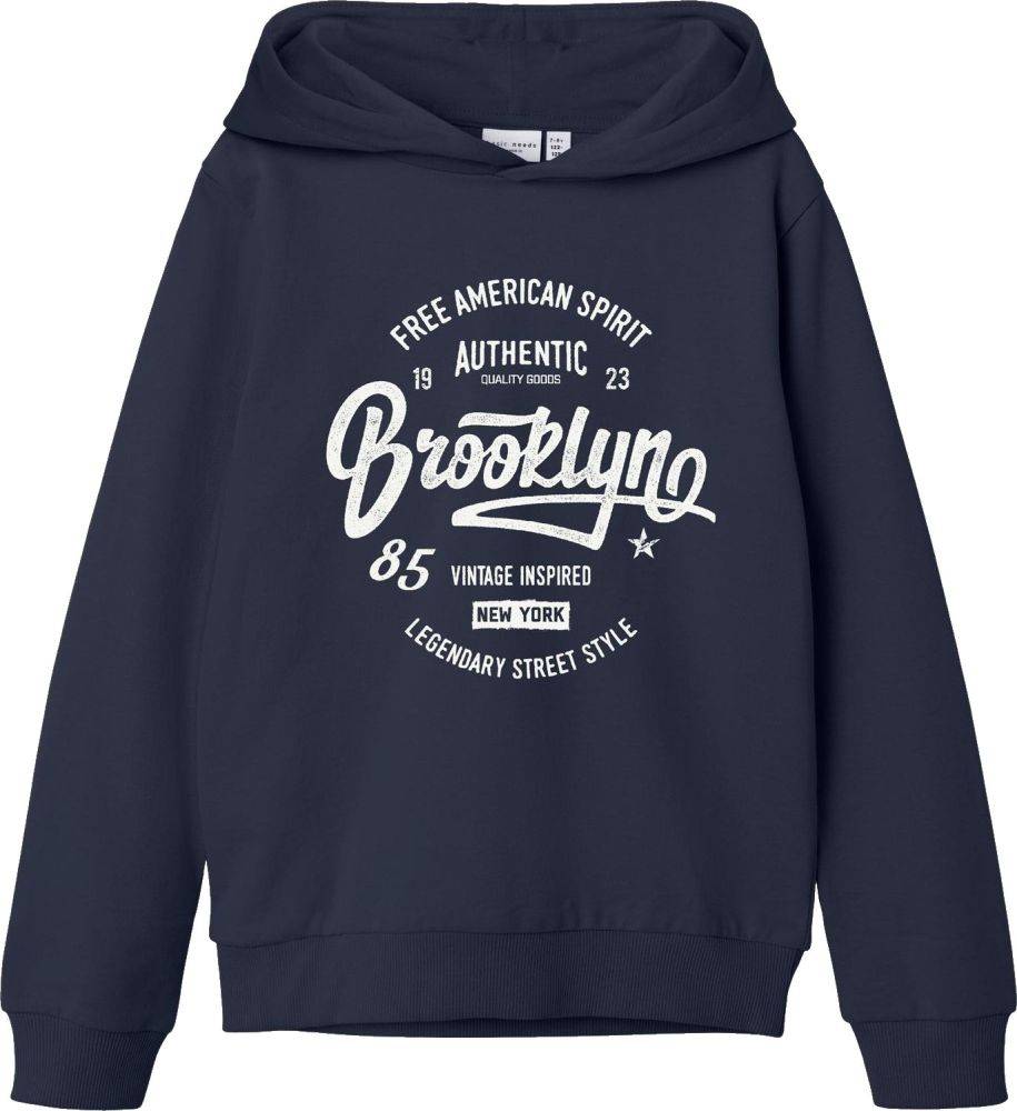HOODIE NAME IT 13206606 NKMVILDAR ΣΚΟΥΡΟ ΜΠΛΕ (134-140 CM)-(9-10 ΕΤΩΝ)