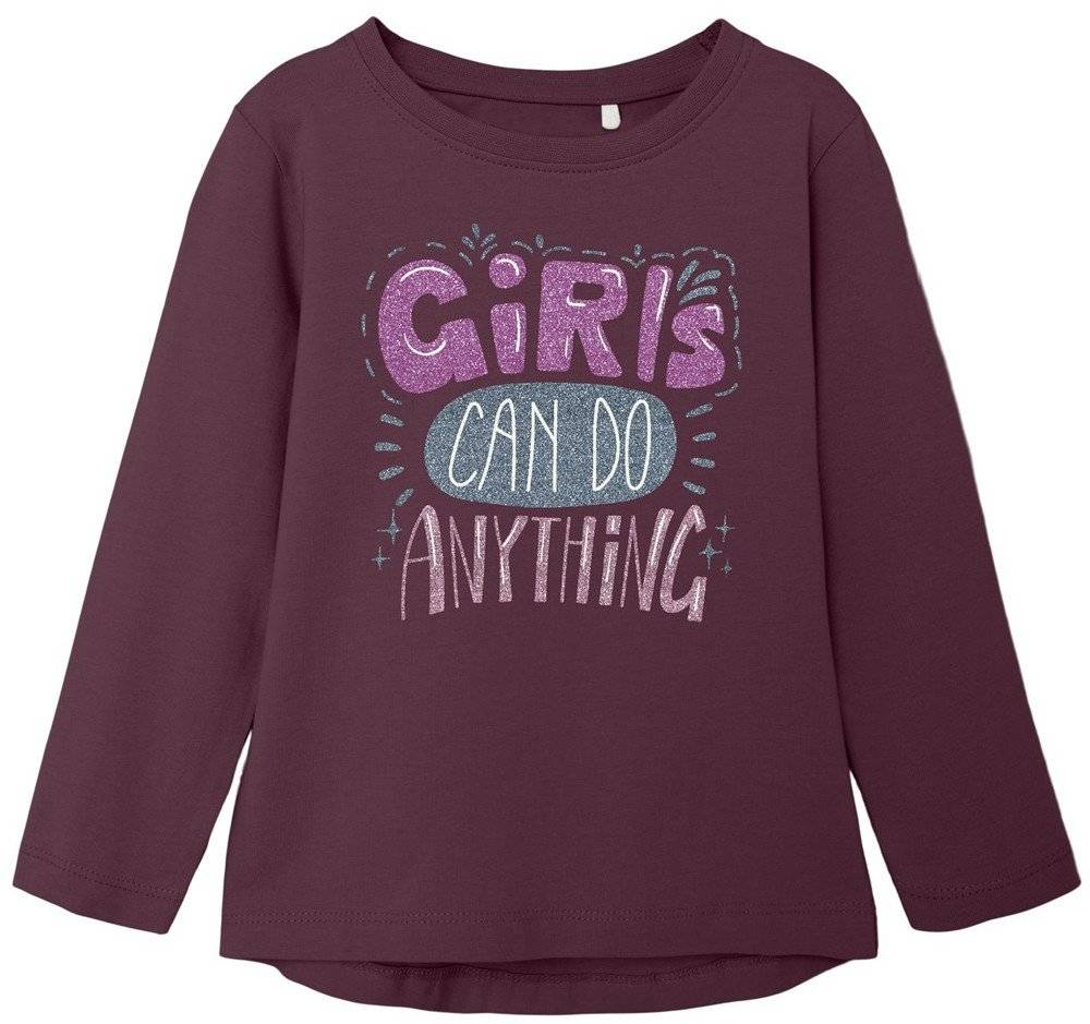 ΜΠΛΟΥΖΑ ΜΑΚΡΥΜΑΝΙΚΗ NAME IT 13206648 NMFVIX ΚΑΦΕ/ΣΚΟΥΡΟ ΜΩΒ (92 CM)-(2 ΕΤΩΝ) NAME IT