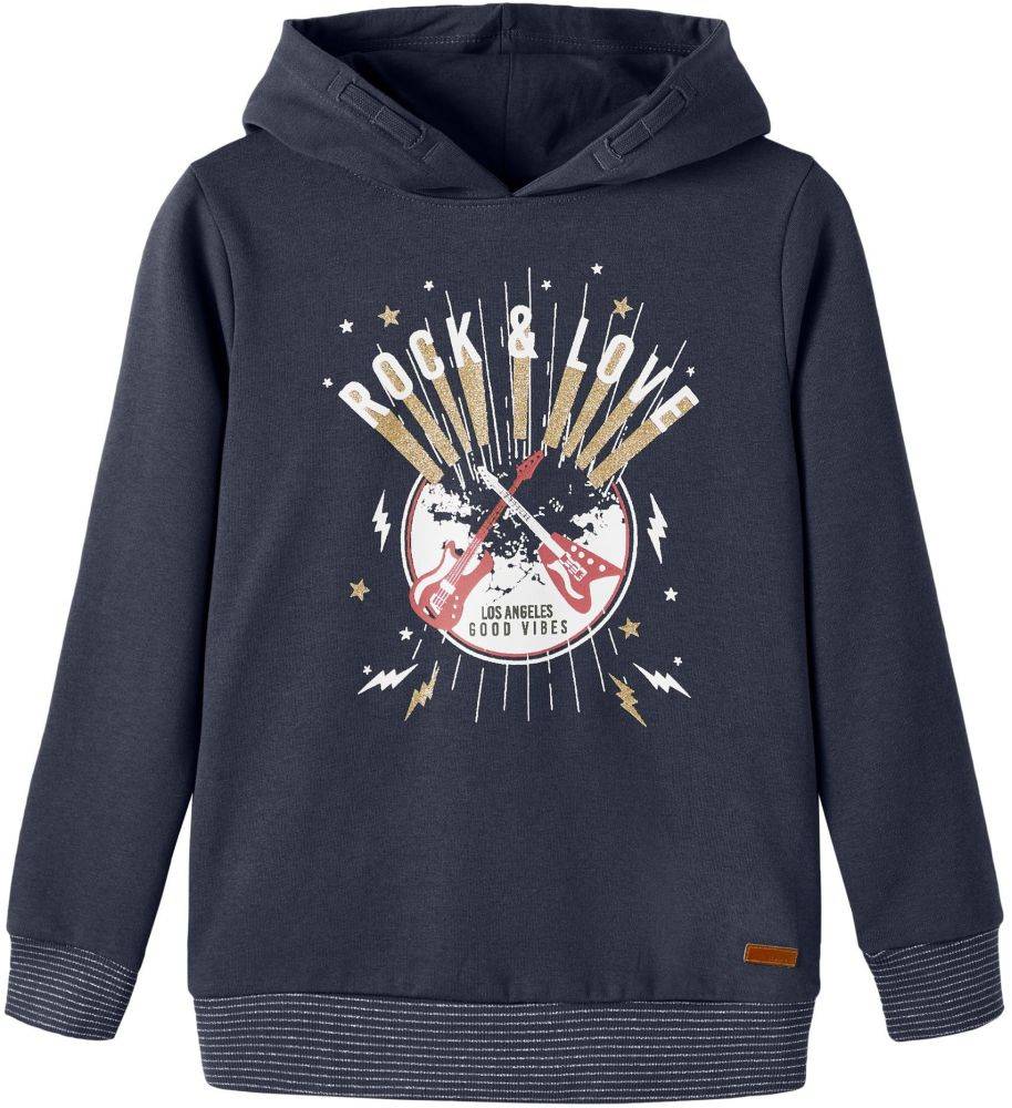HOODIE NAME IT 13209315 NKFOLUFFA ΣΚΟΥΡΟ ΜΠΛΕ (122-128 CM)-(7-8 ΕΤΩΝ) NAME IT