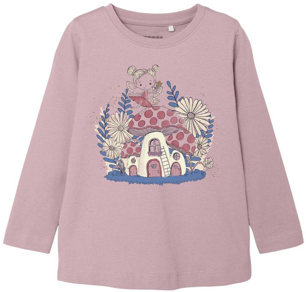 ΜΠΛΟΥΖΑ ΜΑΚΡΥΜΑΝΙΚΗ NAME IT 13206669 NMFVEEN ΑΝΟΙΧΤΟ ΡΟΖ/ΛΙΛΑ (92 CM)-(2 ΕΤΩΝ)