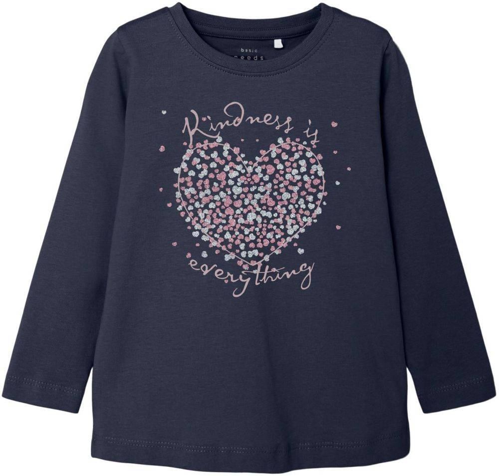 ΜΠΛΟΥΖΑ ΜΑΚΡΥΜΑΝΙΚΗ NAME IT 13206669 NMFVEEN ΣΚΟΥΡΟ ΜΠΛΕ (92 CM)-(2 ΕΤΩΝ)