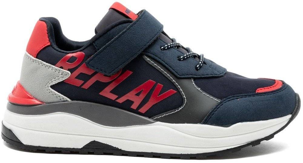 SNEAKERS REPLAY JS640001T-0290 ΣΚΟΥΡΟ ΜΠΛΕ/ΚΟΚΚΙΝΟ/ΓΚΡΙ (EU:29) REPLAY