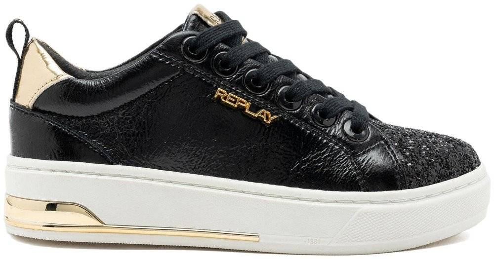 SNEAKERS REPLAY JZ240011S-0003 ΜΑΥΡΟ/ΧΡΥΣΟ (EU:30)