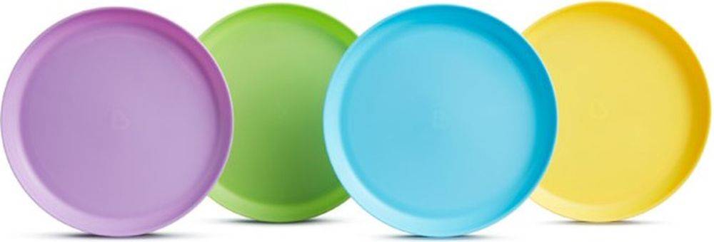 ΣΕΤ 4 ΧΡΩΜΑΤΙΣΤΑ ΠΙΑΤΑ 51761 MUNCHKIN MODERN MULTI PLATES MUNCHKIN