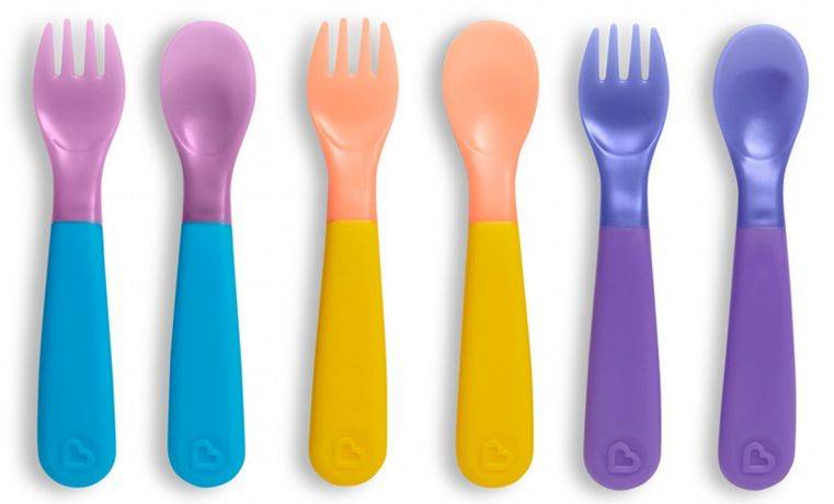ΣΕΤ ΠΟΛΥΧΡΩΜΑ ΠΙΡΟΥΝΙΑ ΚΑΙ ΚΟΥΤΑΛΙΑ 12536 MUNCHKIN COLOR CHANGE FORKS - SPOONS 6ΤΕΜ