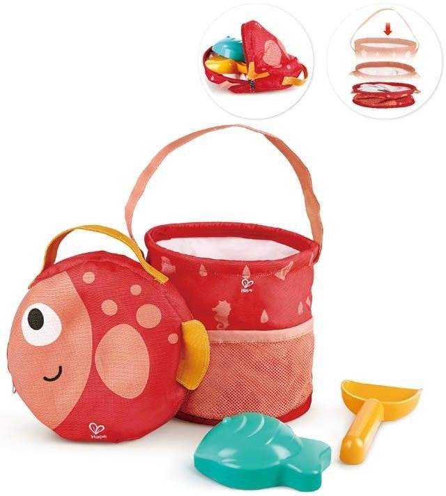 HAPE ΣΕΤ ΚΟΥΒΑΔΑΚΙΑ ΠΑΡΑΛΙΑΣ ΜΕ ΤΣΑΝΤΑ ΕΥΚΟΛΗΣ ΜΕΤΑΦΟΡΑΣ HAPE FOLD AND GO BEACH SET 4 ΤΕΜ