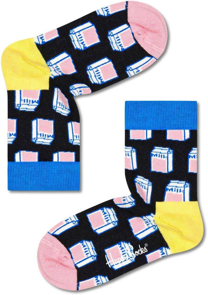 ΚΑΛΤΣΕΣ HAPPY SOCKS KIDS MILK SOCK KMIL01-9300 ΡΟΖ/ΜΑΥΡΟ (EU:24-26) HAPPY SOCKS
