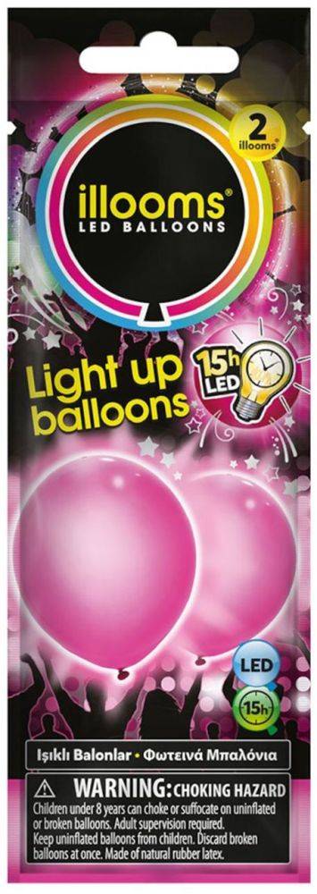 ΣΕΤ ΦΩΤΕΙΝΑ ΜΠΑΛΟΝΙΑ GIOCHI PREZIOSI ILLOOMS LED BALLOONS ΡΟΖ 2ΤΜΧ (LLM05211) GIOCHI PREZIOSI