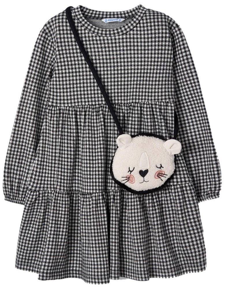 ΦΟΡΕΜΑ MAYORAL 4968 ΚΑΡΟ ΑΣΠΡΟ/ΜΑΥΡΟ ΜΕ ΤΣΑΝΤΑΚΙ (110 CM)(5 ΕΤΩΝ) MAYORAL