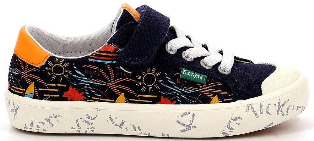 SNEAKERS KICKERS GODY 860866 ΣΚΟΥΡΟ ΜΠΛΕ/ΠΟΛΥΧΡΩΜΟ (EU:33) KICKERS