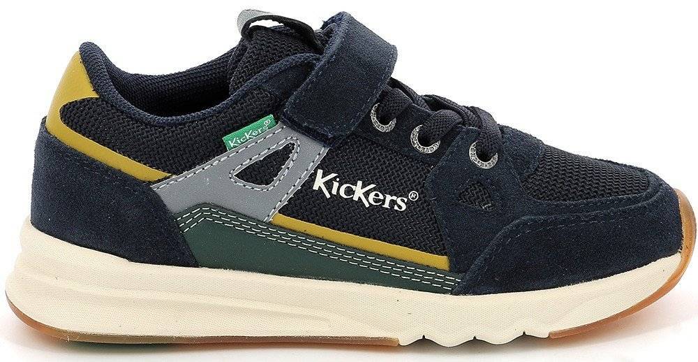 SNEAKERS KICKERS KIFUJIN 910830 ΣΚΟΥΡΟ ΜΠΛΕ/ΚΙΤΡΙΝΟ (EU:32)