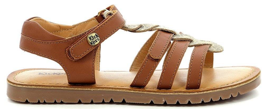 ΣΑΝΔΑΛΙΑ KICKERS BRAHMIA 927351 ΚΑΦΕ/ΛΕΟΠΑΡ (EU:37)