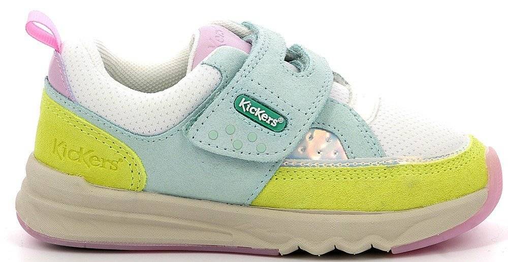 SNEAKERS KICKERS KIKUSTOM 928502 ΛΕΥΚΟ/ΜΠΛΕ/ΚΙΤΡΙΝΟ (EU:34)