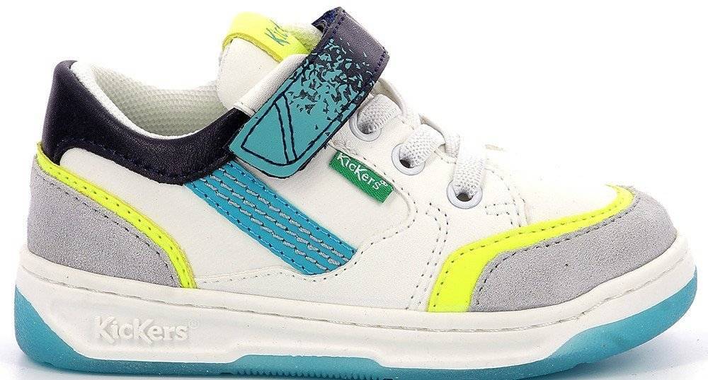 SNEAKERS KICKERS KOUIC 928540 ΛΕΥΚΟ/ΓΚΡΙ (EU:28)