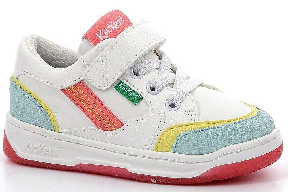 SNEAKERS KICKERS KOUIC 928542 ΛΕΥΚΟ/ΑΝΟΙΧΤΟ ΜΠΛΕ/ΡΟΖ (EU:30) KICKERS