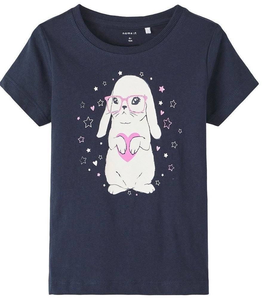 T-SHIRT NAME IT 13213329 NMFBRIGITA ΣΚΟΥΡΟ ΜΠΛΕ (98 CM)-(3 ΕΤΩΝ) NAME IT
