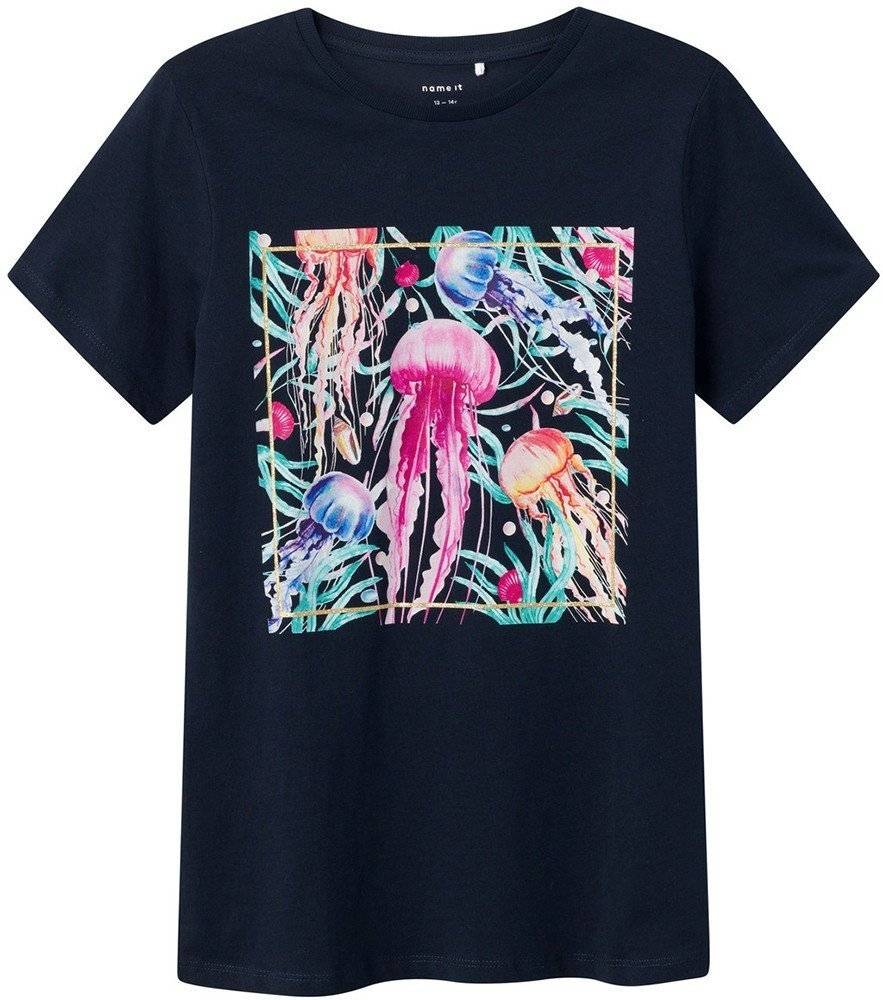 T-SHIRT NAME IT 13213302 NKFHILDE ΣΚΟΥΡΟ ΜΠΛΕ (146-152 CM)-(11-12 ΕΤΩΝ) NAME IT