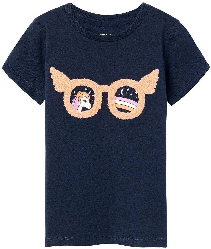 T-SHIRT NAME IT 13213339 NMFHILDE ΣΚΟΥΡΟ ΜΠΛΕ (104 CM)-(4 ΕΤΩΝ) NAME IT