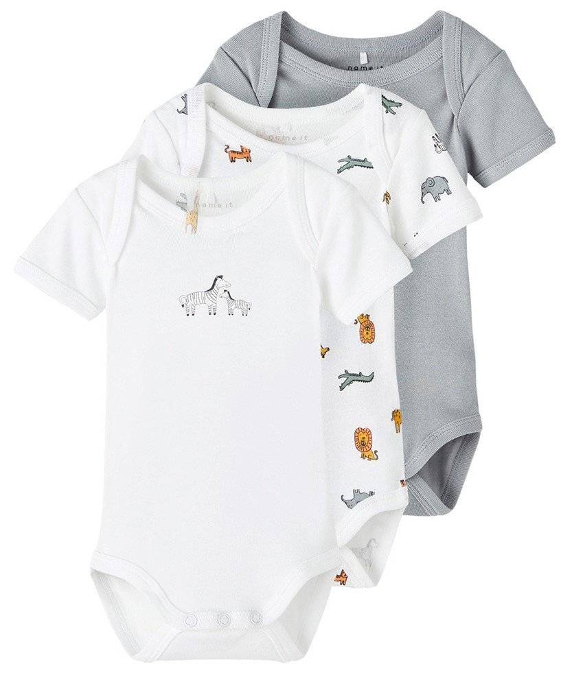 ΖΙΠΟΥΝΑΚΙΑ NAME IT 13214712 NBNBODY ΛΕΥΚΟ/ΓΚΡΙ 3ΤΜΧ (62 CM)-(4 ΜΗΝΩΝ) NAME IT