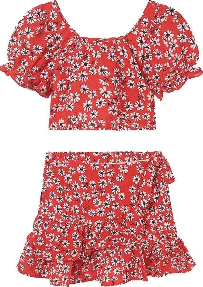 ΣΕΤ ΡΟΥΧΩΝ ΜΕ ΦΟΥΣΤΑ MAYORAL 054 ΚΟΚΚΙΝΟ (160 CM)(14 ΕΤΩΝ) MAYORAL