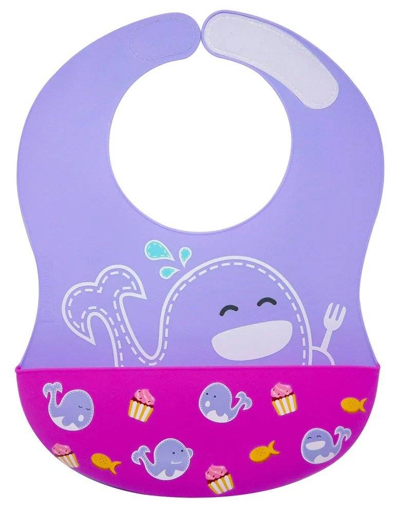 ΣΑΛΙΑΡΑ ΣΙΛΙΚΟΝΗΣ MARCUS - MARCUS BABY BIB WHALE MARCUS AND MARCUS