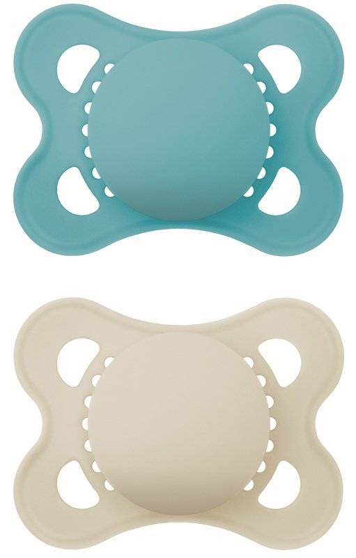 ΠΙΠΙΛΑ MAM COLOURS OF NATURE ΣΙΛΙΚΟΝΗ 2TMX.2-6 ΜΗΝΩΝ (118S) ΜΠΕΖ/ΜΠΛΕ MAM