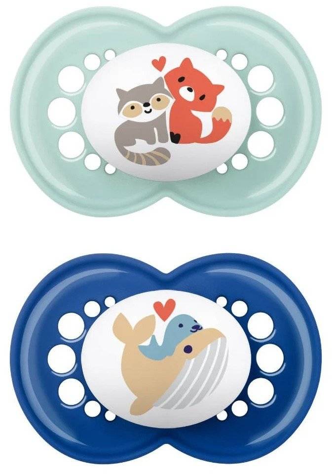 ΠΙΠΙΛΑ ΜΑΜ ORIGINAL BETTER TOGETHER ΣΙΛΙΚΟΝΗ 2TMX 6-16 ΜΗΝΩΝ (150S) ΠΡΑΣΙΝΟ/ΜΠΛΕ MAM